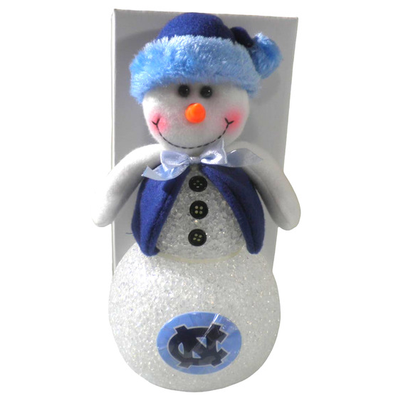 NCAA ACC North Carolina Tar Heels 10" Light-up Tabletop Snowman Tabletop Decor - Picture 2 of 7